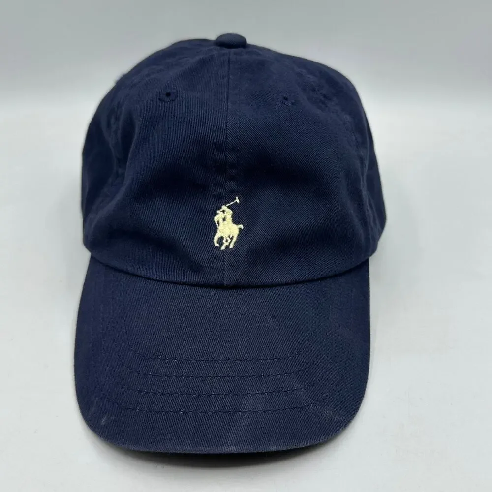 Polo Ralph Lauren Hat Cap Toddler 2T-4T Navy Blue Strapback Iconic Pony Logo